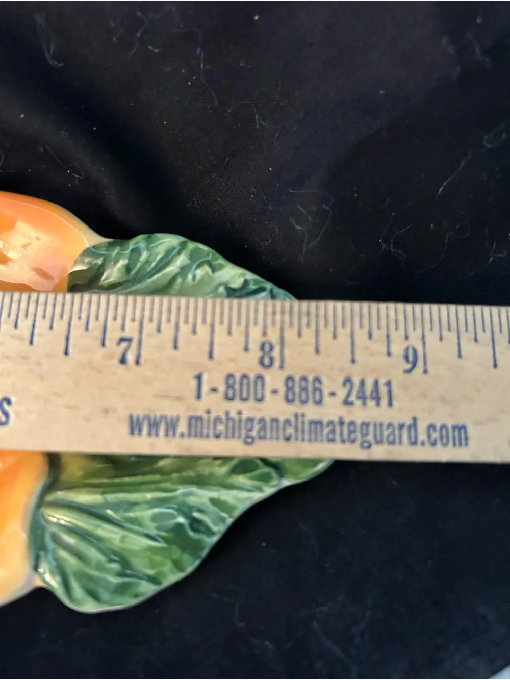 Hand Painted Ceramic Carrot Shaped Dish or Spoon Rest